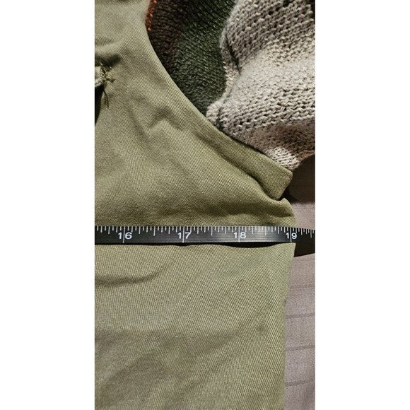 Thread & Supply Womens Jacket XS Olive Green Aztec Sleeve Hooded Zip Button Up - Picture 6 of 14